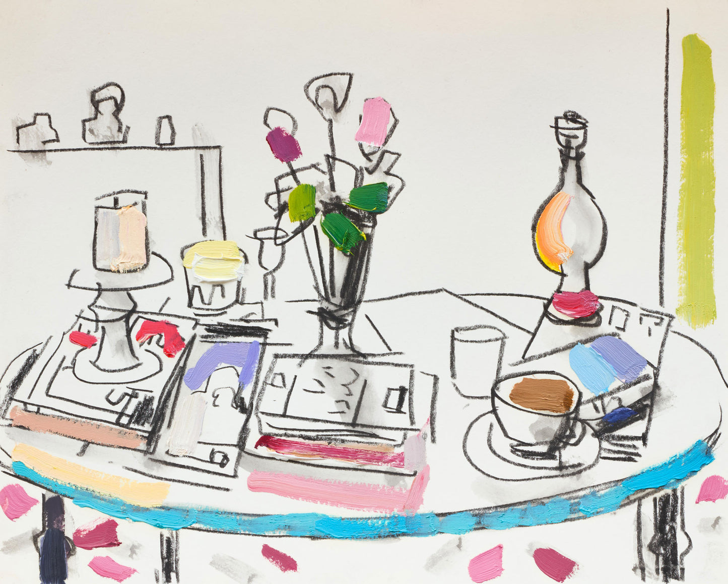 John Bokor - Colour Study for Pink Tulips