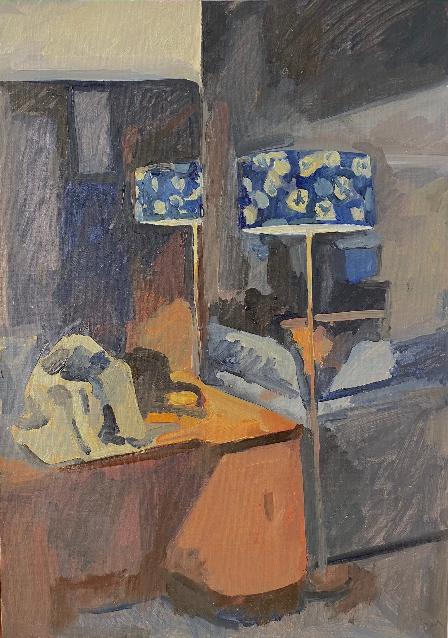 Rachel Milne - Lamp with Mirror, Night
